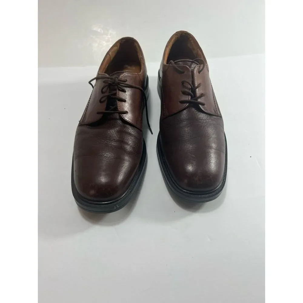 Bostonian Mens Derby Oxford Dress Shoes Brown Two Tone Leather Lace Up 11